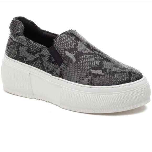 J/SLIDES Shoes - NWT J/SLIDES Snake-Embossed Cleo Slip-on Sneaker